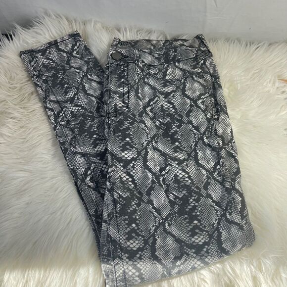 Seven7 NWT Tummyless High Rise Skinny Jeans Neutral Snake Sz 6 - Picture 2 of 10